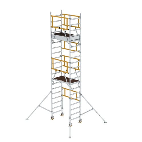 Mobiler Gerüstturm - 125111 - Munk Günzburger Steigtechnik - Fassaden / mit Treppe / Aluminium