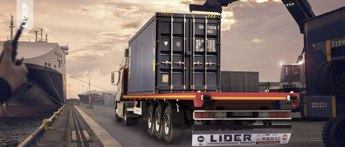 Sattelauflieger für Containertransport - lider trailer - Plattform / Baustellen / Langgut