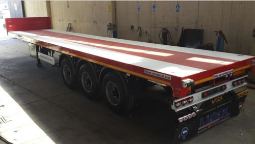 Plattformanhänger - lider trailer - für Containertransport / für lange Produkte / 3-Achsen