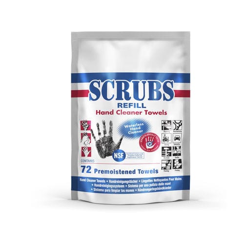 Feuchtes Reinigungstuch / zur Händereinigung - SCRUBS&reg; Refill Pack 72 - ITW Industrial Solutions - Teile / Werkzeug / für Industrieanwendungen