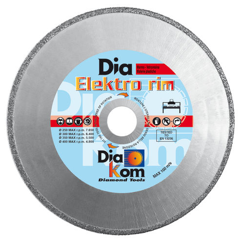 Metall-Trennscheibe - 713E series - DIAKOM - für Beton / für Marmor / diamantbeschichtet