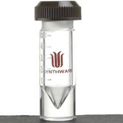Fläschchen mit flachem Boden - V131008  - Synthware glass - mit konischem Boden / Glas / mit Stöpsel