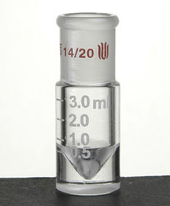 Fläschchen mit flachem Boden - V141003  - Synthware glass - mit konischem Boden / Glas / mit Stöpsel