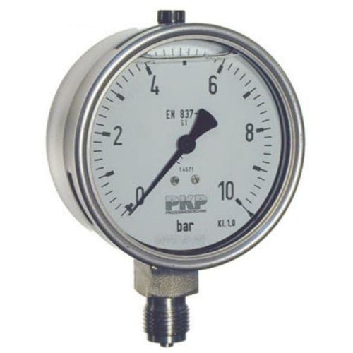 Manometer mit Zifferblatt-Anzeige - PMR04 - PKP PROZESSMESSTECHNIK GMBH - Gewinde / Messing / Edelstahl