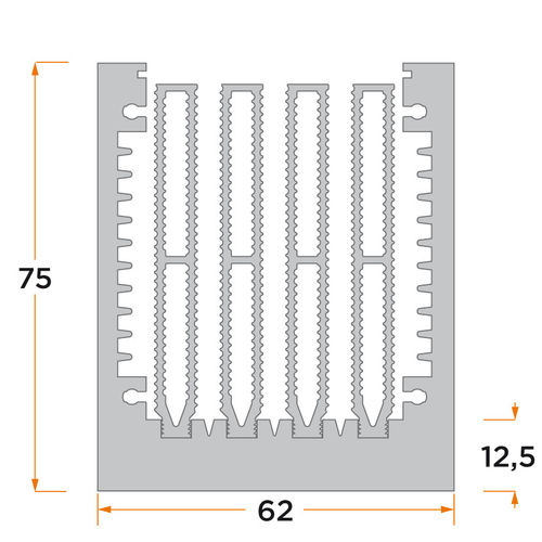 Aluminium-Kühlkörper - PR 715 - Alutronic Kühlkörper GmbH und Co. KG - für LED / für die Elektronik / für LED-Lampen