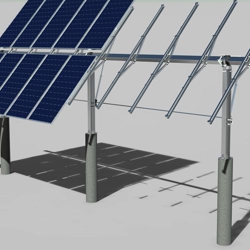 Einachsiger Solar-Tracker - xmimetaenergy - festinstalliert