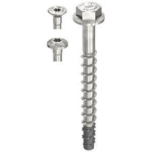 Betonschraube - MULTI-MONTI®-plus stainless steel - HECO - Senkkopf / Sechskant / mit gewölbtem Zylinderkopf