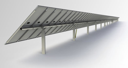 Einachsiger Solar-Tracker - M-TRC series - Metaloumin - festinstalliert / Photovoltaik