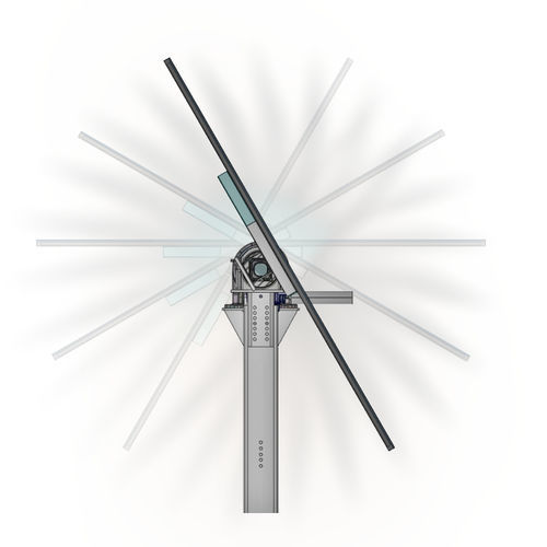 Einachsiger Solar-Tracker - SUN RIDER© - Mecasolar - festinstalliert
