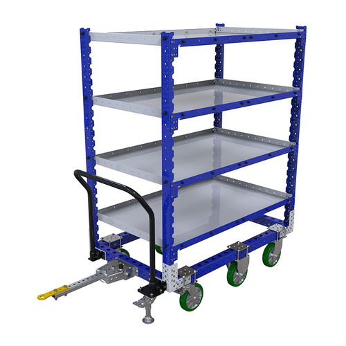 Wagen für Materialumschlag - FQ-0201 - OPEX FACTORY - Stahl / 4 Ebenen / Profil