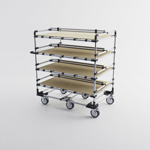 Stahlwagen - LOG-0205 - OPEX FACTORY - 4 Ebenen / Profil / für Sortierkästen