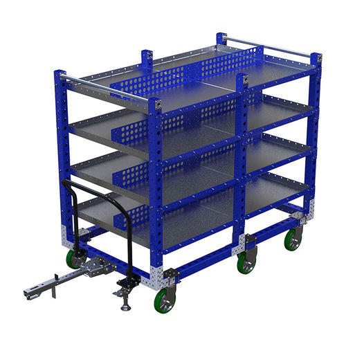 Wagen für Materialumschlag - FQ-0205 - OPEX FACTORY - Stahl / 4 Ebenen / Profil