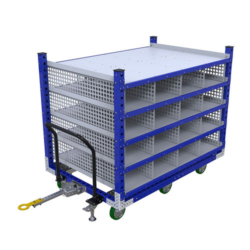 Transportwagen - FQ-0206 - OPEX FACTORY - Stahl / 4 Ebenen / Profil