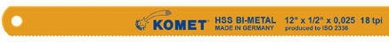 Bügelsägeblatt - HSS Bi-Metall - KOMET - Bimetall / für Metall