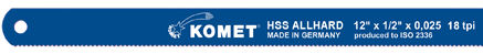 Bügelsägeblatt - ALLHARD - KOMET - HSS / für Metall
