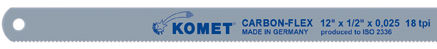 Bügelsägeblatt - Carbon-Flex - KOMET - Kohlenstoffstahl / Stahllegierung