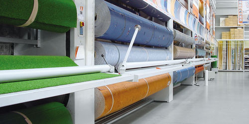 Paternosterregal für Rollen - TeboMat - Intertex Maschinenbau Ingeborg Deiss GmbH & Co. - vertikal / für Stoffrollen / für Teppiche