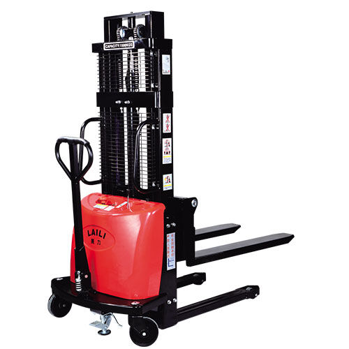 Stapler mit halbelektrischer Gabel - BDS10-35 - SANTSAI MACHIENRY - batteriebetrieben / elektrohydraulisch / Begleiter