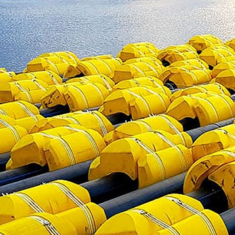 Bagger-Schwimmer - 220-280  - LOCS - Kunststoff / für Pipeline / Moos Motiv