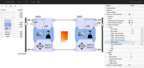 Kollisionssimulations-Software - CCC - Symeo GmbH - Management / Tracking / Kontroll