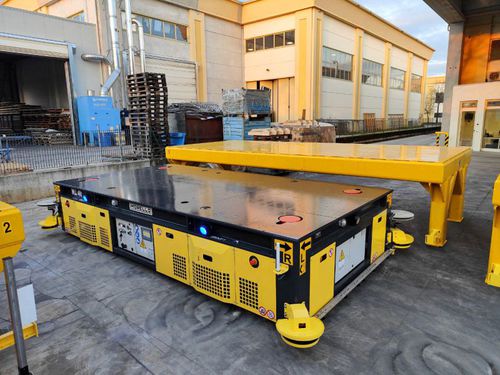 FTS für Materialumschlag - Omnidirectionnal AGV - MORELLO USA - Transfer / Transport / zum Laden