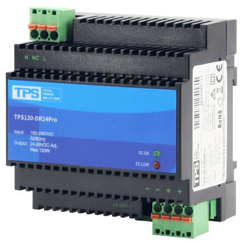 Stromversorgung für DIN-Schiene - TPS130-DR24Pro - TPS Elektronik GmbH - AC/DC / Doppelausgang / einphasig