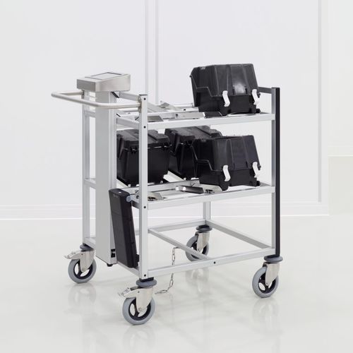 Transportwagen - Fabmatics GmbH - Lagerung / Edelstahl / 2 Ebenen