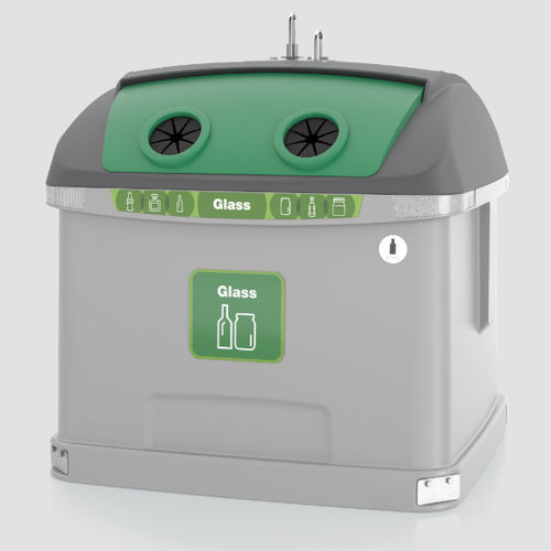 HDPE-Müllbehälter - OVAL Igloo - CONTENUR SL - smart / für vertikale Beladung / für städtische Produkte