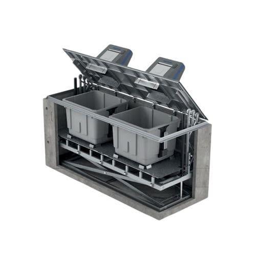 Stahlmüllbehälter - SCL series - CONTENUR SL - HDPE / erdverlegt / Seitenlader