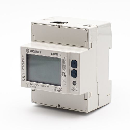 Drehstromzähler - ECM6-E - Celsa Messgeräte GmbH - für DIN-Schiene / Modbus / mit LCD-Display