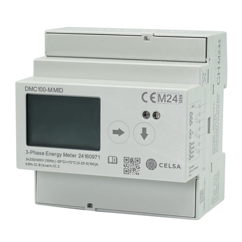 Drehstromzähler - DMC100-M MID - Celsa Messgeräte GmbH - für DIN-Schiene / Modbus RTU / Impulsausgang