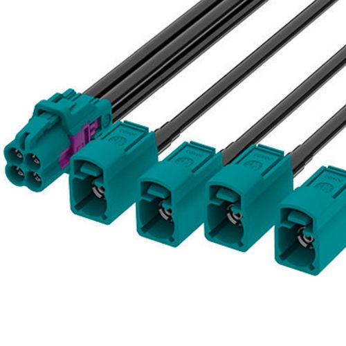 Kabelkonfektionierung / mini FAKRA - FR-1J4J-100X01 - ATTEND Technology Inc. - Koaxial / gerade / Mehrleiter