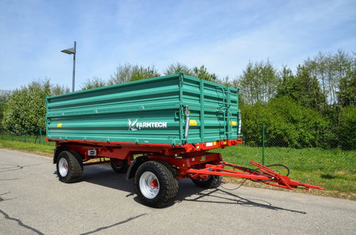Baumaschinentransporter-Anhänger - ZDK 800	 - Farmtech - Profil / 2-Achsen / hydraulisch