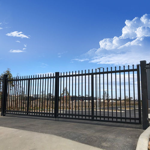 Einflügeliges Eingangstor - FDCI202001 - Fence Depot - motorisiert / galvanisiertem Stahl / Schmiedeeisen