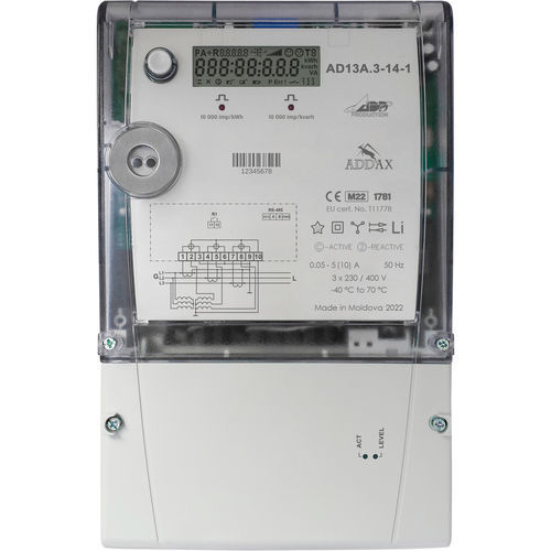 Drehstromzähler - AD13A.3-14-1 - ADD Grup - für DIN-Schiene / RS-485 / 50 Hz
