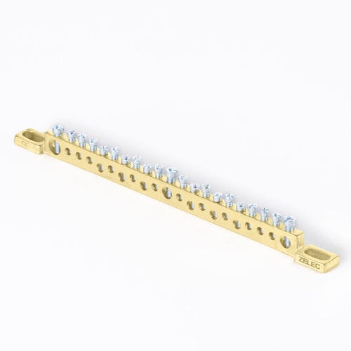Erdungssammelschiene - BDT21 - ZELEC - Messing / galvanisiertem Stahl / IEC