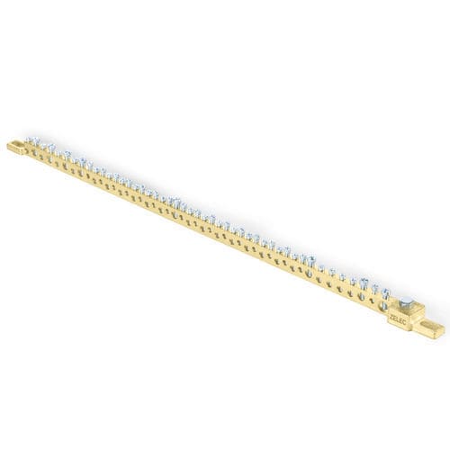 Erdungssammelschiene - BDT48 - ZELEC - Messing / galvanisiertem Stahl / IEC