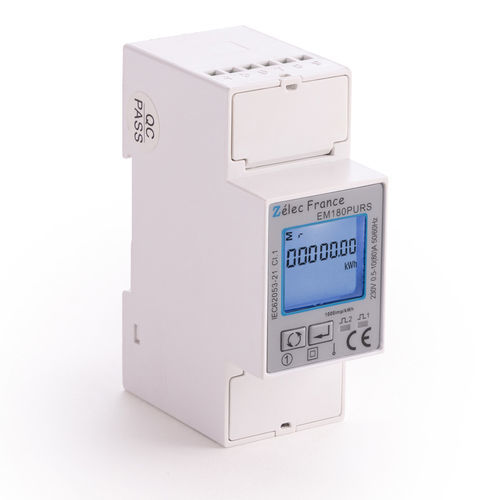 Drehstromzähler - EM180PURS - ZELEC - einphasig / für DIN-Schiene / RS-485