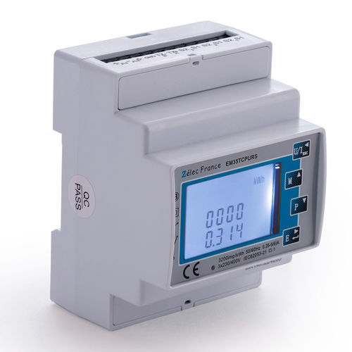 Drehstromzähler - EM35TCPURS - ZELEC - einphasig / für DIN-Schiene / RS-485
