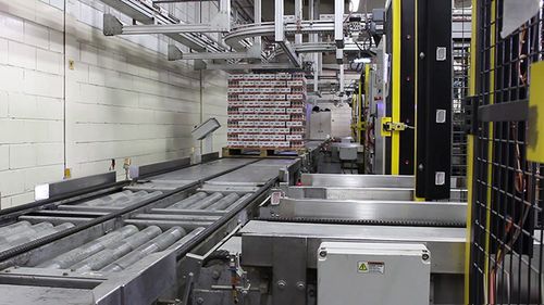 FTS für Paletten - Technica International - mit motorisierten Fördersystemen