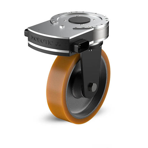 Lenkrolle - MoboDrive AC - Mobotic GmbH - mit Grundplatte / halbrund