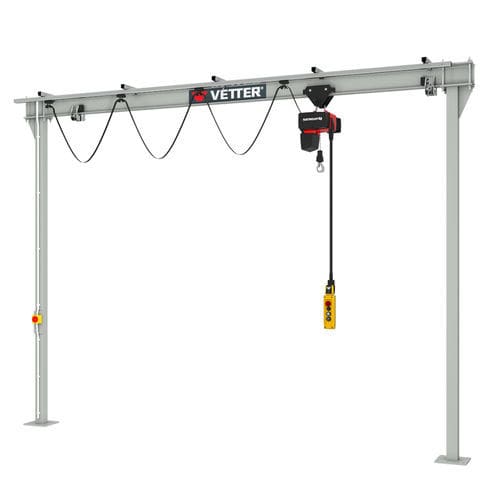 Schienenmontierter Portalkran - P100 - VETTER Krantechnik GmbH - für Werkstatt / Einträger / elektrisch