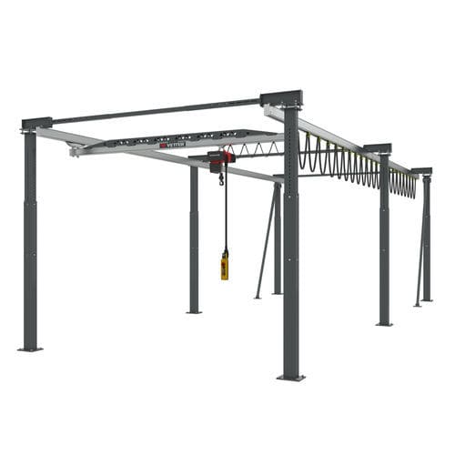 Schienenmontierter Portalkran - ERGOLINE® - VETTER Krantechnik GmbH - für Werkstatt / Aluminium / leicht