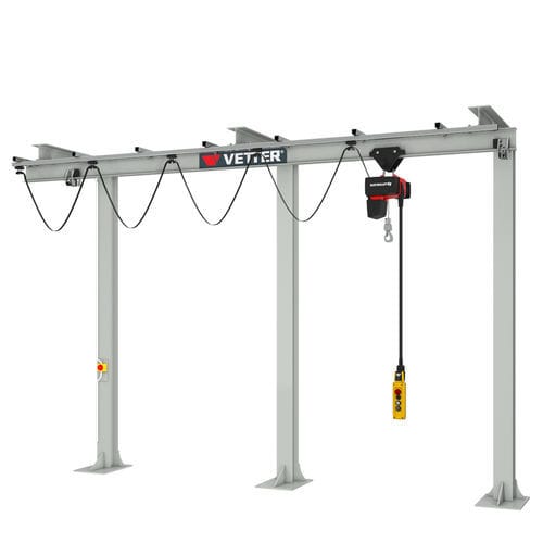 Schienenmontierter Portalkran - P200 - VETTER Krantechnik GmbH - für Werkstatt / Einträger / elektrisch