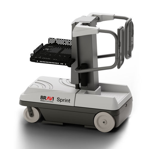 Hubarbeitsbühne für Kommissionierstation - Sprint - BRAVI PLATFORMS - mobil / batteriebetrieben / für enge Gänge