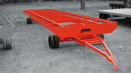 Anhänger für Industriematerial - type 10 - PLAN - Industriefahrzeug GmbH & Co. KG - 2-Achsen / angehängt / Schwerlast