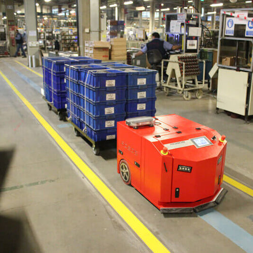 Autonomer mobiler Roboter / zum Laden - ACTIW Oy - fahrerlose Kommissionierer / für Baustellen / lasergesteuert