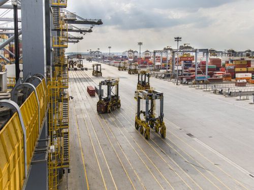 Portalhubwagen für Container - Kalmar Germany GmbH - elektrisch