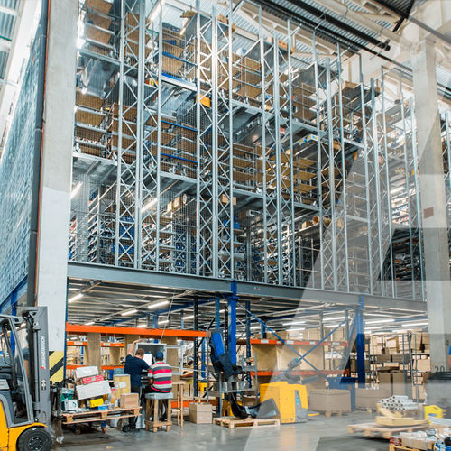 Stahlbaubühne auf Palettenregal - KAPELOU Europe GmbH - Paletten / bodenstehend / für Gebäude