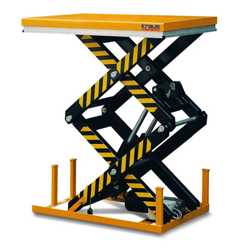 Doppelscheren-Hubtisch - HTCD 2000 - KRAUS Betriebsausstattung und Fördertechnik GmbH - elektrohydraulisch / festinstalliert